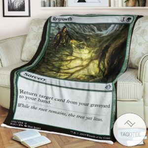 Mh1 175 Regrowth Mtg Game Magic The Gathering Blanket