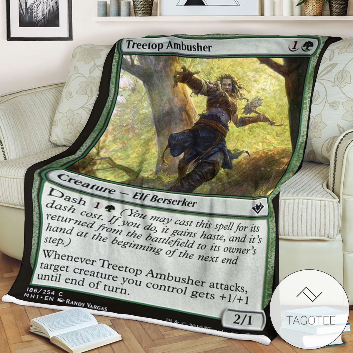 Mh1 186 Treetop Ambusher Mtg Game Magic The Gathering Blanket Mh1 186 Treetop Ambusher Mtg Game Magic The Gathering Blanket