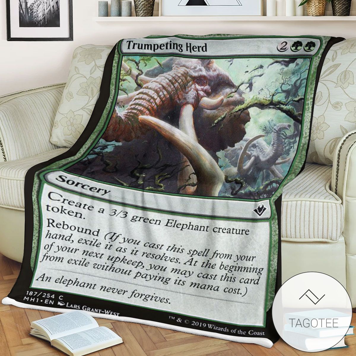 Mh1 187 Trumpeting Herd Mtg Game Magic The Gathering Blanket Mh1 187 Trumpeting Herd Mtg Game Magic The Gathering Blanket