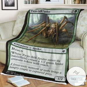 Mh1 188 Twin Silk Spider Mtg Game Magic The Gathering Blanket