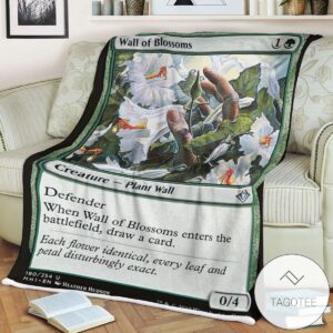 Mh1 190 Wall Of Blossoms Mtg Game Magic The Gathering Blanket