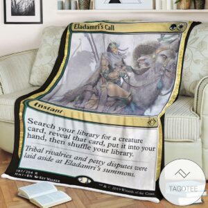 Mh1 197 Eladamri S Call Mtg Game Magic The Gathering Blanket