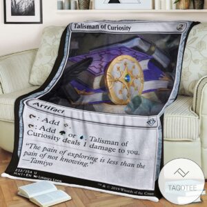 Mh1 232 Talisman Of Curiosity Mtg Game Magic The Gathering Blanket