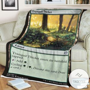 Mh1 248 Tranquil Thicket Mtg Game Magic The Gathering Blanket