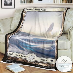 Mh1 250 Snow Covered Plains Mtg Game Magic The Gathering Blanket