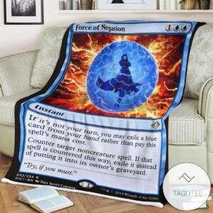 Mh1 52 Force Of Negation Mtg Game Magic The Gathering Blanket