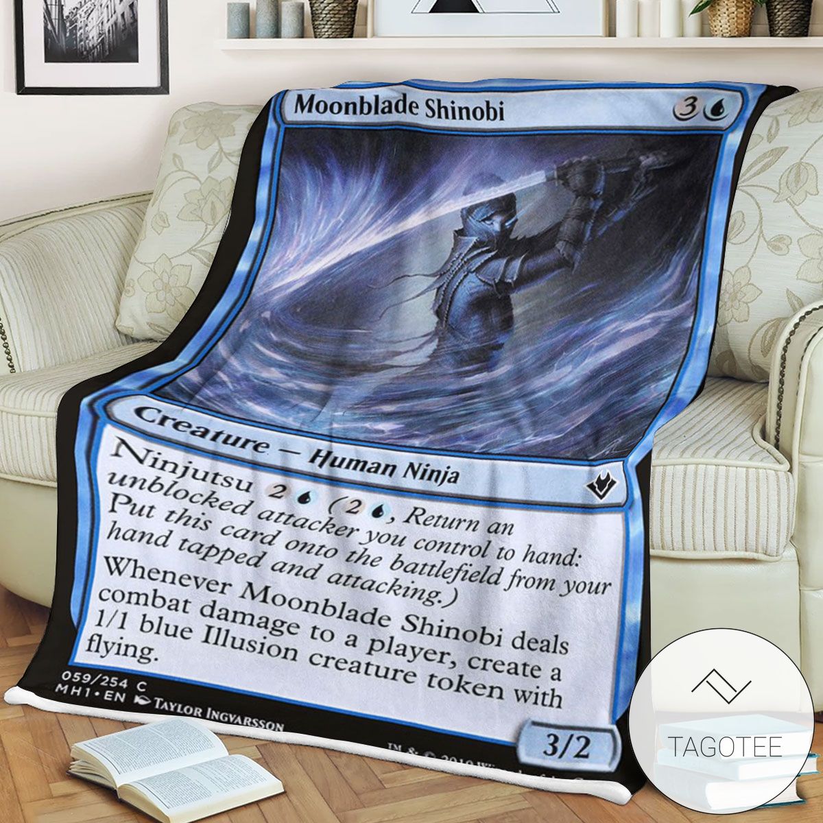 Mh1 59 Moonblade Shinobi Mtg Game Magic The Gathering Blanket Mh1 59 Moonblade Shinobi Mtg Game Magic The Gathering Blanket
