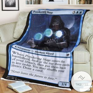 Mh1 63 Pondering Mage Mtg Game Magic The Gathering Blanket
