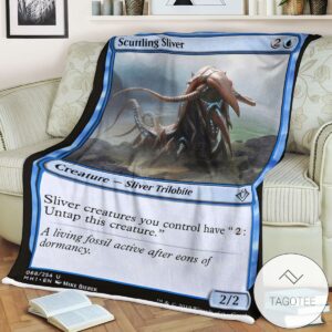 Mh1 68 Scuttling Sliver Mtg Game Magic The Gathering Blanket