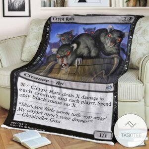 Mh1 84 Crypt Rats Mtg Game Magic The Gathering Blanket