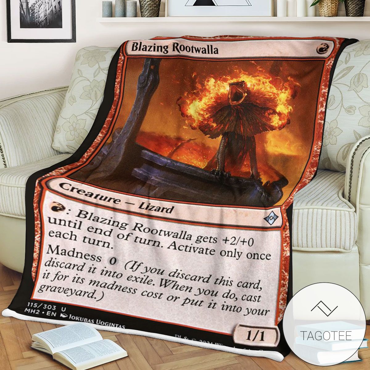 Mh2 115 Blazing Rootwalla Mtg Game Magic The Gathering Blanket Mh2 115 Blazing Rootwalla Mtg Game Magic The Gathering Blanket