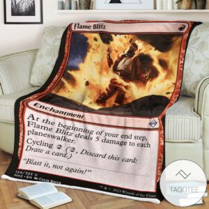 Mh2 124 Flame Blitz Mtg Game Magic The Gathering Blanket