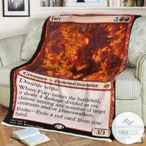 Mh2 126 Fury Mtg Game Magic The Gathering Blanket