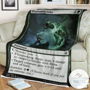 Mh2 159 Flourishing Strike Mtg Game Magic The Gathering Blanket