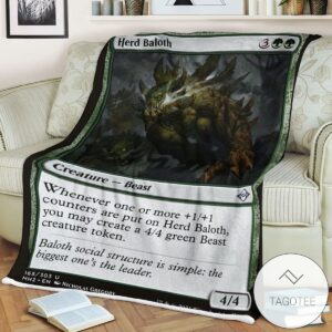 Mh2 165 Herd Baloth Mtg Game Magic The Gathering Blanket