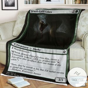 Mh2 168 Jewel Eyed Cobra Mtg Game Magic The Gathering Blanket