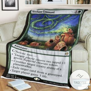 Mh2 182 Verdant Command Mtg Game Magic The Gathering Blanket