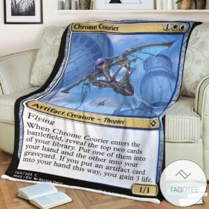Mh2 190 Chrome Courier Mtg Game Magic The Gathering Blanket