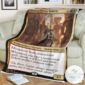 Mh2 198 General Ferrous Rokiric Mtg Game Magic The Gathering Blanket