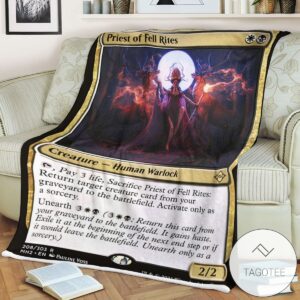 Mh2 208 Priest Of Fell Rites Mtg Game Magic The Gathering Blanket