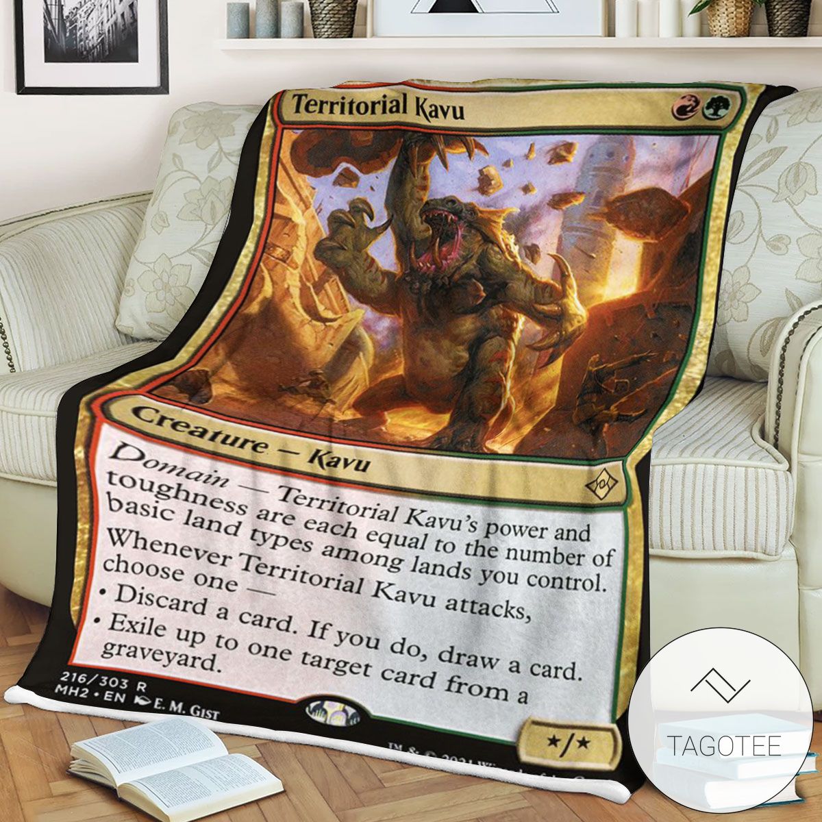 Mh2 216 Territorial Kavu Mtg Game Magic The Gathering Blanket Mh2 216 Territorial Kavu Mtg Game Magic The Gathering Blanket