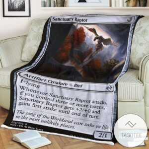 Mh2 233 Sanctuary Raptor Mtg Game Magic The Gathering Blanket
