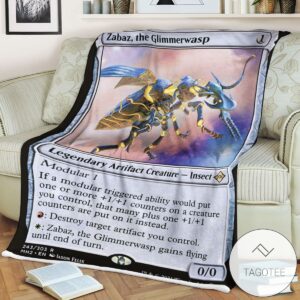 Mh2 243 Zabaz The Glimmerwasp Mtg Game Magic The Gathering Blanket