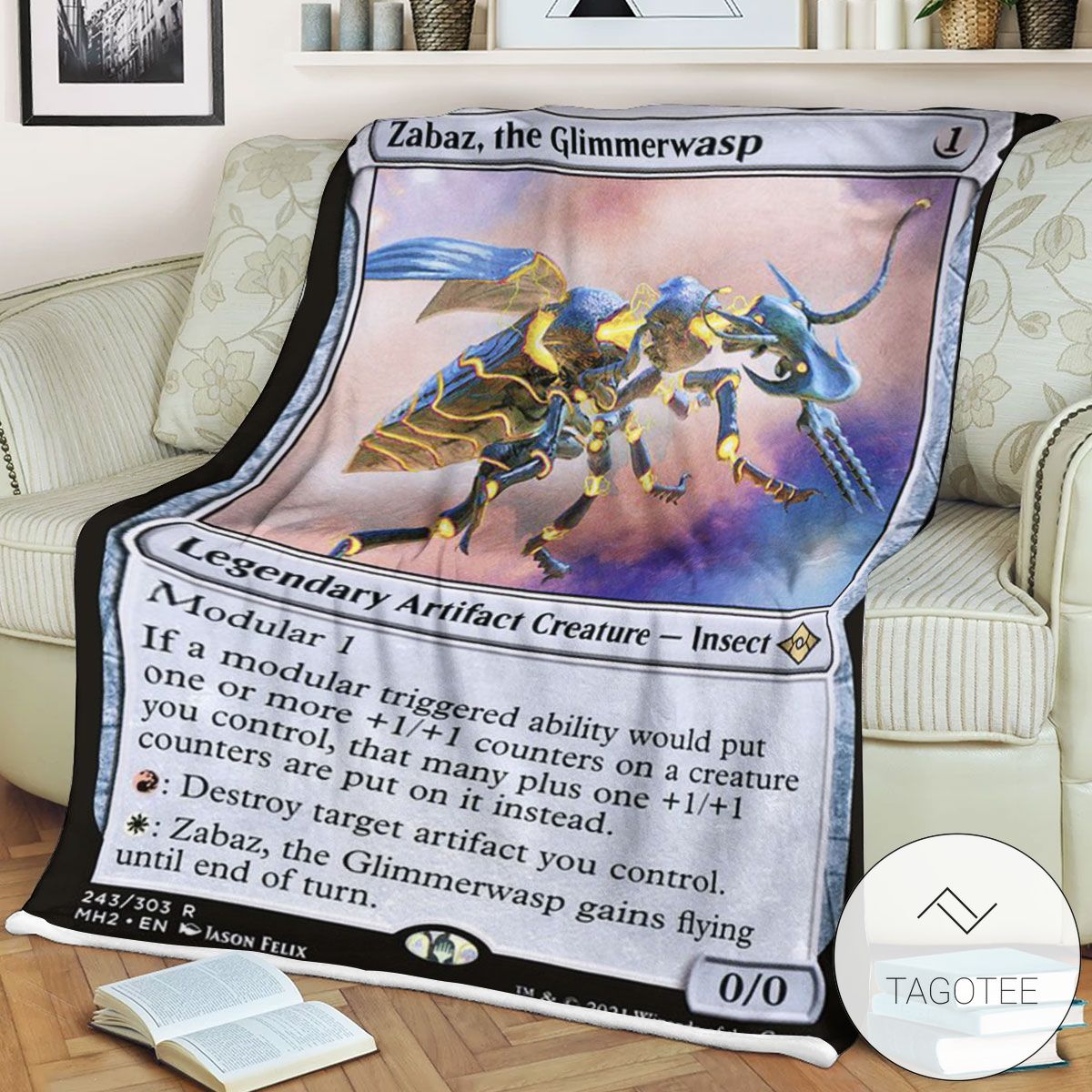 Mh2 243 Zabaz The Glimmerwasp Mtg Game Magic The Gathering Blanket Mh2 243 Zabaz The Glimmerwasp Mtg Game Magic The Gathering Blanket