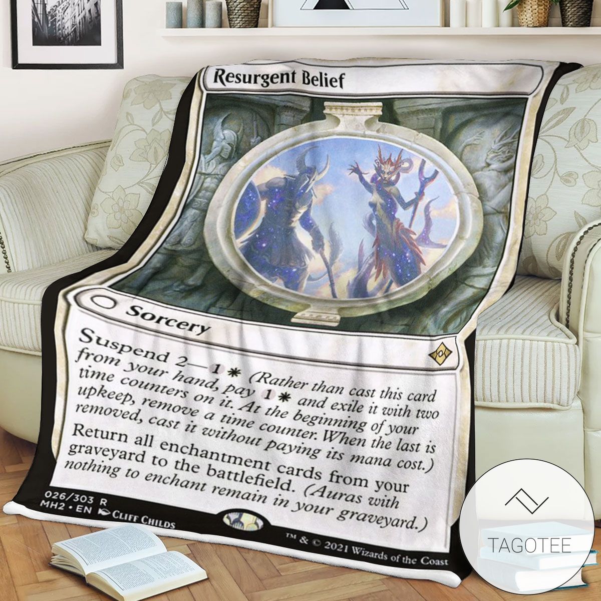 Mh2 26 Resurgent Belief Mtg Game Magic The Gathering Blanket Mh2 26 Resurgent Belief Mtg Game Magic The Gathering Blanket