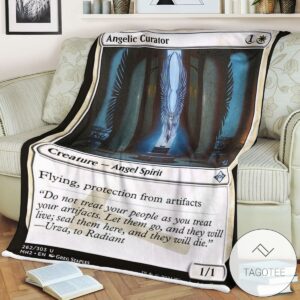 Mh2 262 Angelic Curator Mtg Game Magic The Gathering Blanket