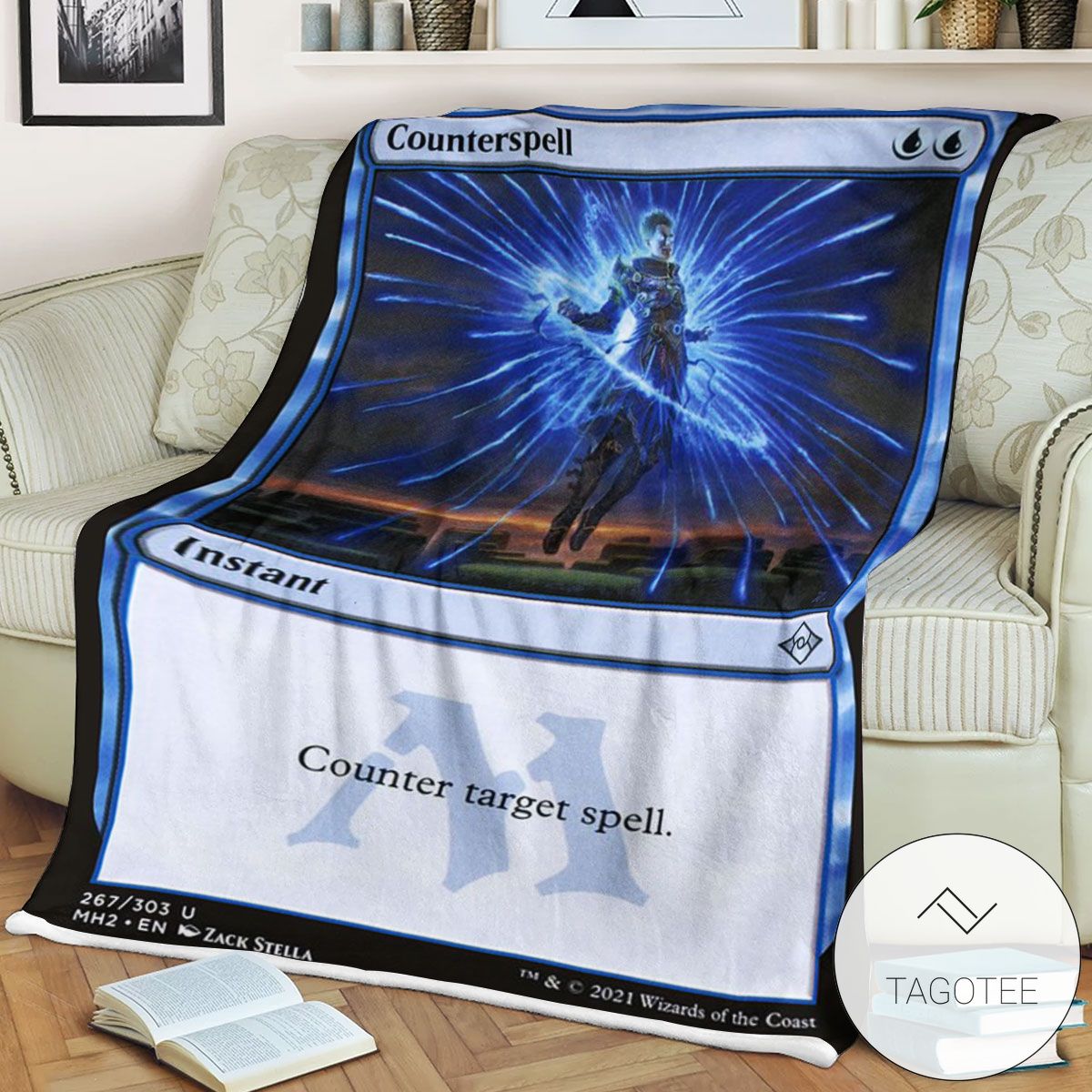 Mh2 267 Counterspell Mtg Game Magic The Gathering Blanket Mh2 267 Counterspell Mtg Game Magic The Gathering Blanket