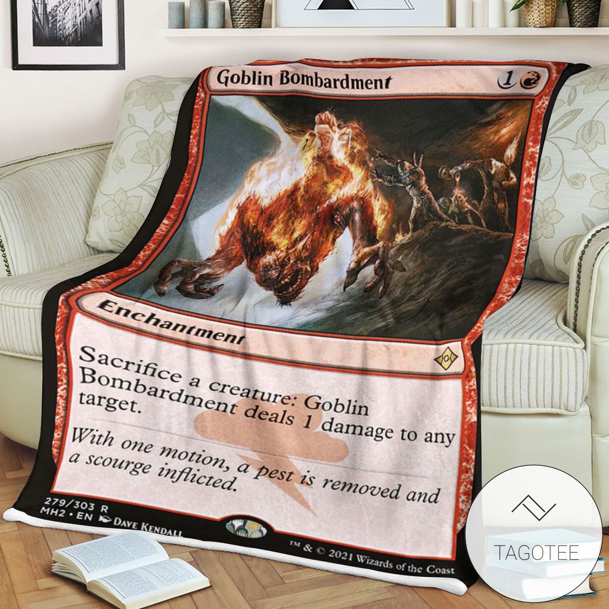 Mh2 279 Goblin Bombardment Mtg Game Magic The Gathering Blanket Mh2 279 Goblin Bombardment Mtg Game Magic The Gathering Blanket