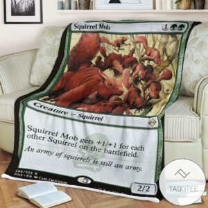 Mh2 286 Squirrel Mob Mtg Game Magic The Gathering Blanket
