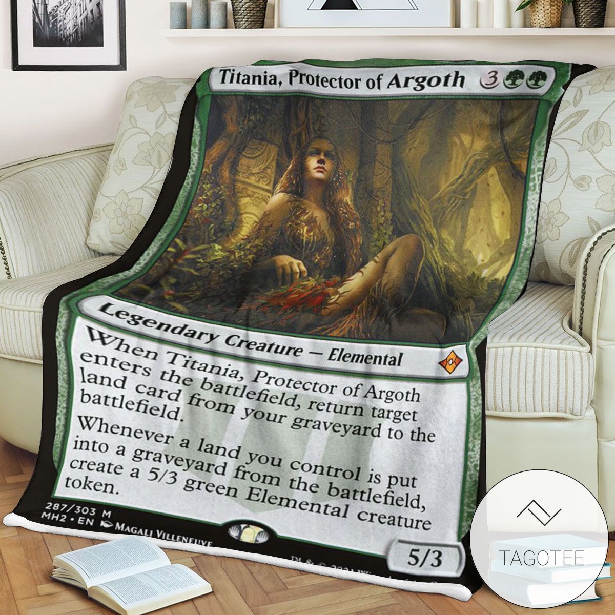 Mh2 287 Titania Protector Of Argoth Mtg Game Magic The Gathering Blanket Mh2 287 Titania Protector Of Argoth Mtg Game Magic The Gathering Blanket