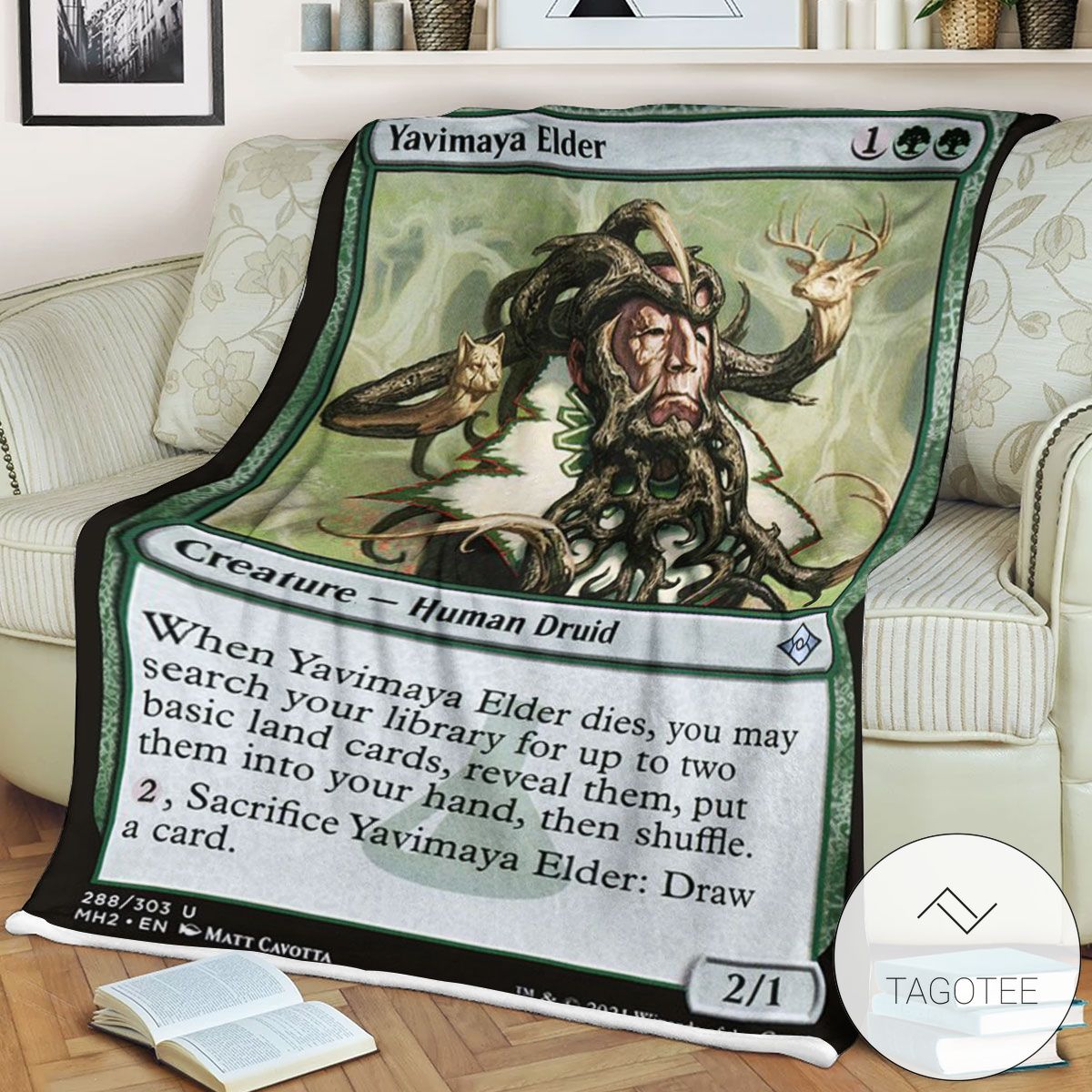 Mh2 288 Yavimaya Elder Mtg Game Magic The Gathering Blanket Mh2 288 Yavimaya Elder Mtg Game Magic The Gathering Blanket
