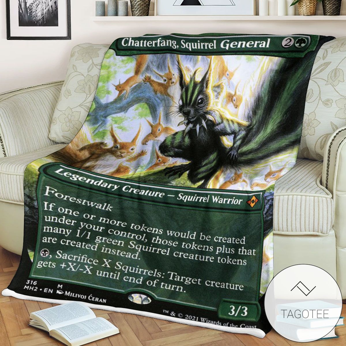 Mh2 316 Chatterfang Squirrel General Mtg Game Magic The Gathering Blanket Mh2 316 Chatterfang Squirrel General Mtg Game Magic The Gathering Blanket