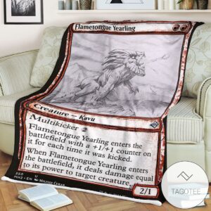 Mh2 350 Flametongue Yearling Mtg Game Magic The Gathering Blanket