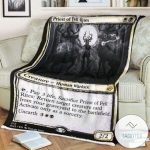 Mh2 372 Priest Of Fell Rites Mtg Game Magic The Gathering Blanket