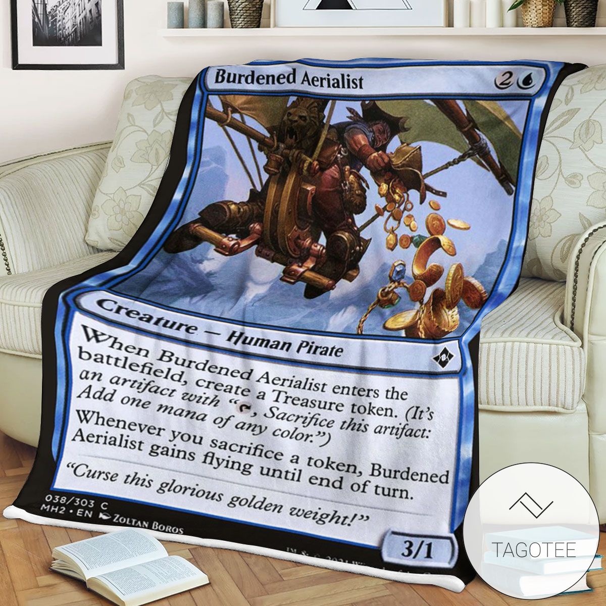 Mh2 38 Burdened Aerialist Mtg Game Magic The Gathering Blanket Mh2 38 Burdened Aerialist Mtg Game Magic The Gathering Blanket
