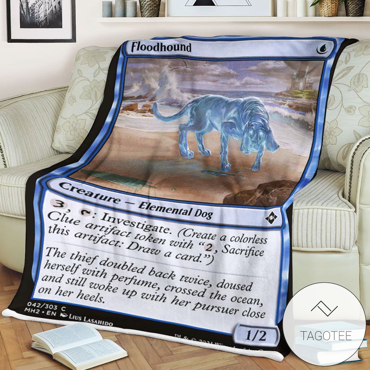 Mh2 42 Floodhound Mtg Game Magic The Gathering Blanket Mh2 42 Floodhound Mtg Game Magic The Gathering Blanket