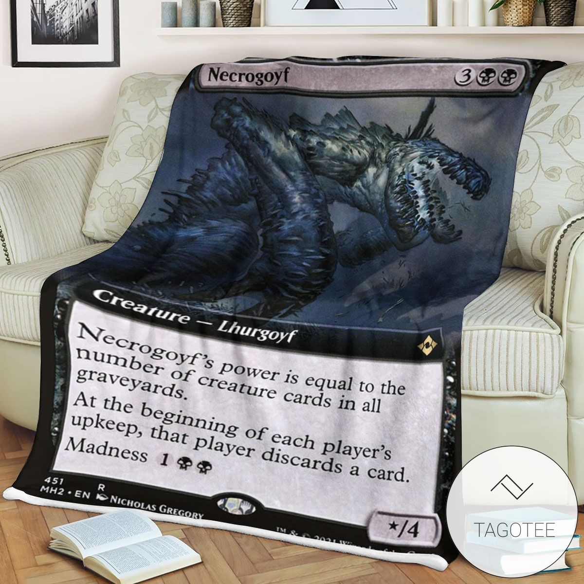 Mh2 451 Necrogoyf Mtg Game Magic The Gathering Blanket Mh2 451 Necrogoyf Mtg Game Magic The Gathering Blanket