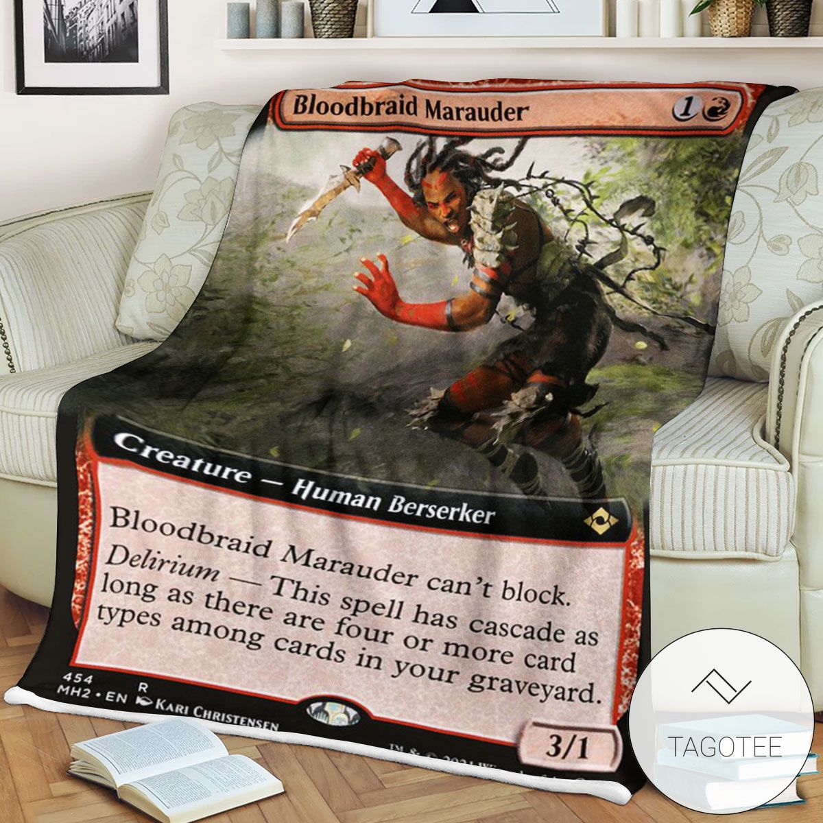 Mh2 454 Bloodbraid Marauder Mtg Game Magic The Gathering Blanket Mh2 454 Bloodbraid Marauder Mtg Game Magic The Gathering Blanket
