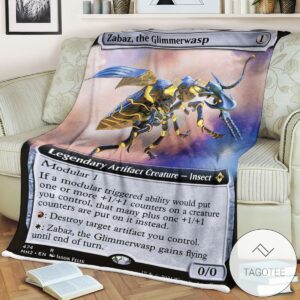 Mh2 474 Zabaz The Glimmerwasp Mtg Game Magic The Gathering Blanket