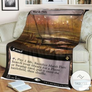 Mh2 476 Marsh Flats Mtg Game Magic The Gathering Blanket