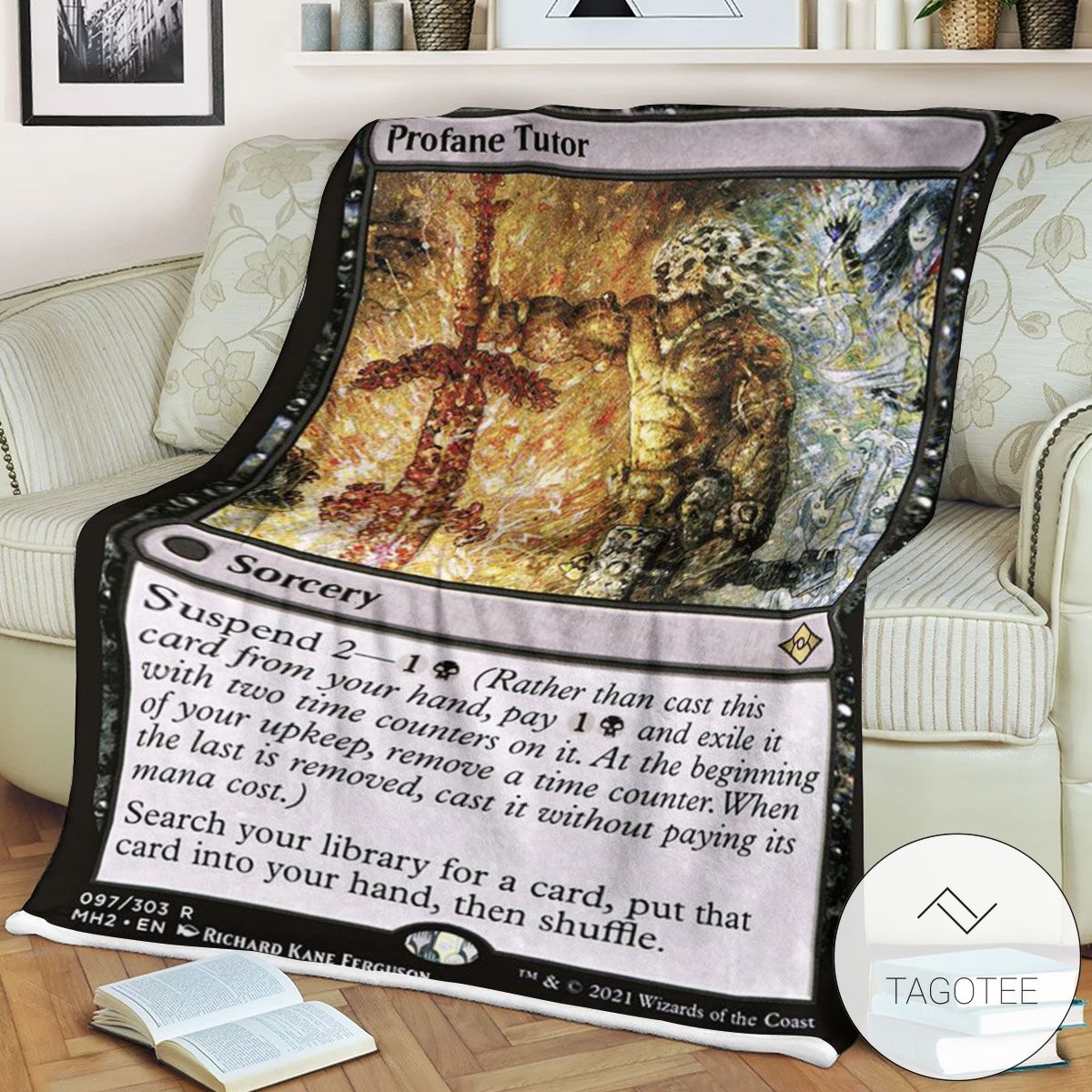 Mh2 97 Profane Tutor Mtg Game Magic The Gathering Blanket Mh2 97 Profane Tutor Mtg Game Magic The Gathering Blanket