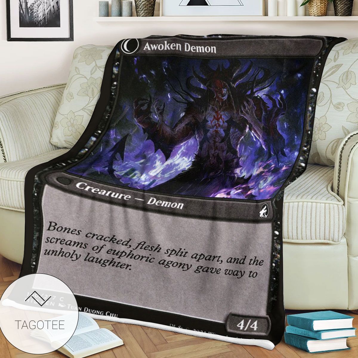 Mid 100 Awoken Demon Mtg Game Magic The Gathering Blanket Mid 100 Awoken Demon Mtg Game Magic The Gathering Blanket