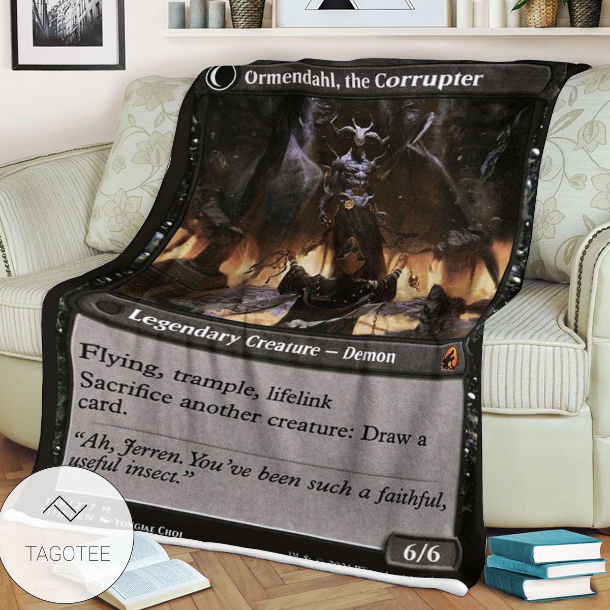 Mid 109 Ormendahl The Corrupter Mtg Game Magic The Gathering Blanket Mid 109 Ormendahl The Corrupter Mtg Game Magic The Gathering Blanket