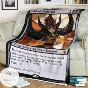 Mid 111 Mask Of Griselbrand Mtg Game Magic The Gathering Blanket