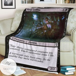 Mid 121 Siege Zombie Mtg Game Magic The Gathering Blanket
