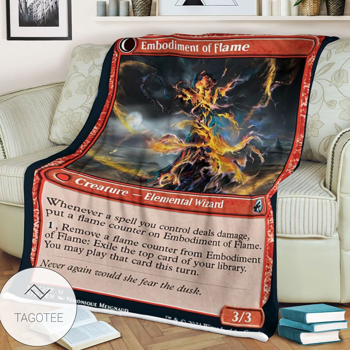 Mid 141 Embodiment Of Flame Mtg Game Magic The Gathering Blanket Mid 141 Embodiment Of Flame Mtg Game Magic The Gathering Blanket